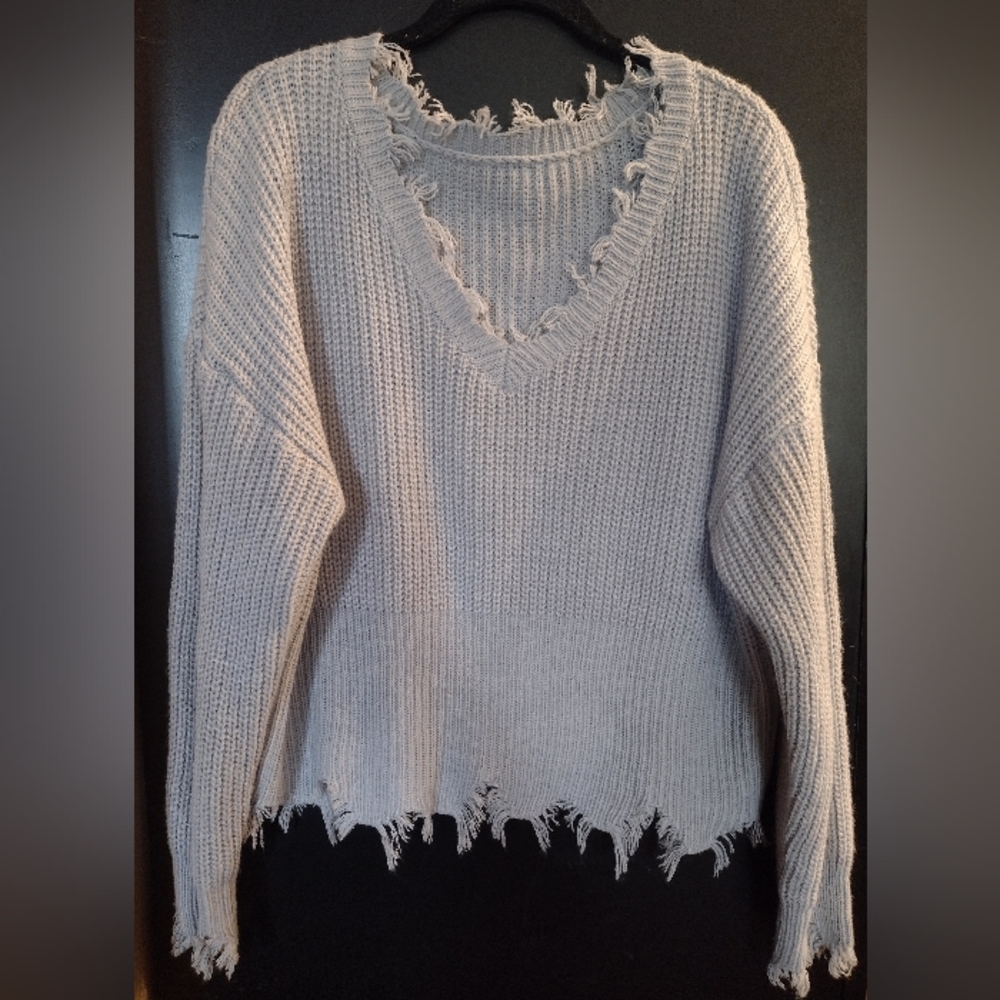 Cozy distressed sweater
